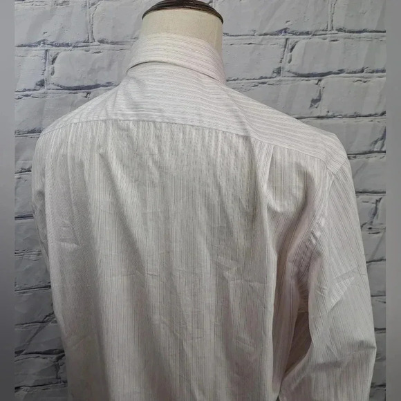 NWT Burberry Mens Dress Shirt White Pink Striped Current Tag Size 16 x 35 /41 EU - Picture 8 of 16